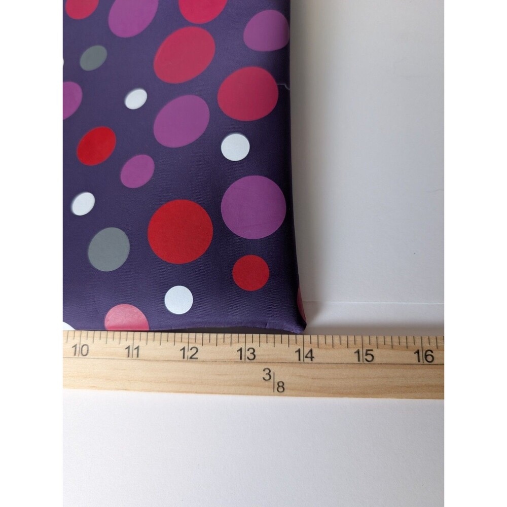 Hadaki Women's Zipper Travel Makeup Purse Pouch Purple Polkadot Pattern - Picture 4 of 11
